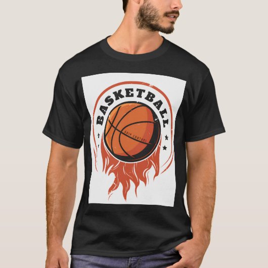 Ik speel graag basketbal t-shirt (Voorkant)