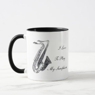 Ik speel graag mijn saxofoon mok