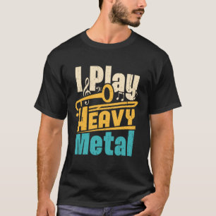 Ik speel heavy metal trombone speler trombonist gr t-shirt