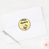 Ik speel Hockey Tshirts en cadeaus Ronde Sticker (Envelop)