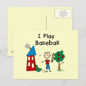 Ik speel honkbal briefkaart (Voorkant / Achterkant)