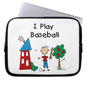 Ik speel honkbal laptop sleeve