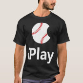 ik speel honkbal Logo baseball grappig met honkbal T-shirt (Voorkant)