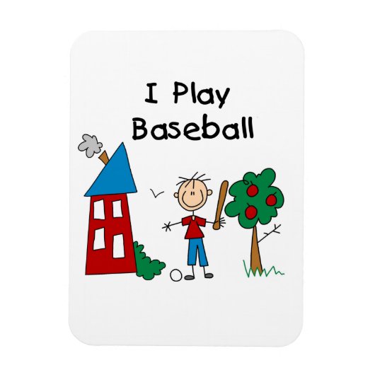 Ik speel honkbal magneet (Verticaal)