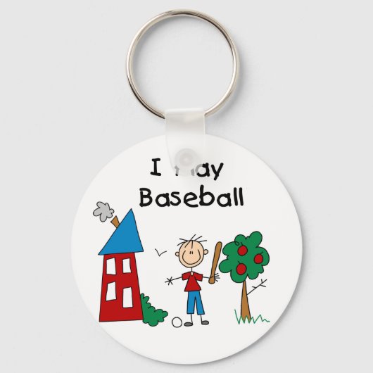 Ik speel honkbal sleutelhanger (Voorkant)
