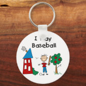 Ik speel honkbal sleutelhanger (Voorkant)