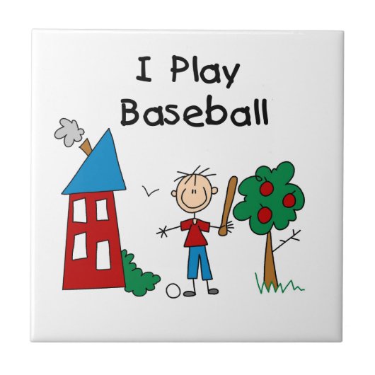 Ik speel honkbal tegeltje (Voorkant)