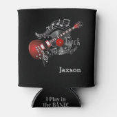 Ik speel in de band - DIY-naam - Red Guitar Blikjeskoeler (Voorkant)