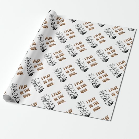 Ik speel in de modder cadeaupapier (Uitgerold)