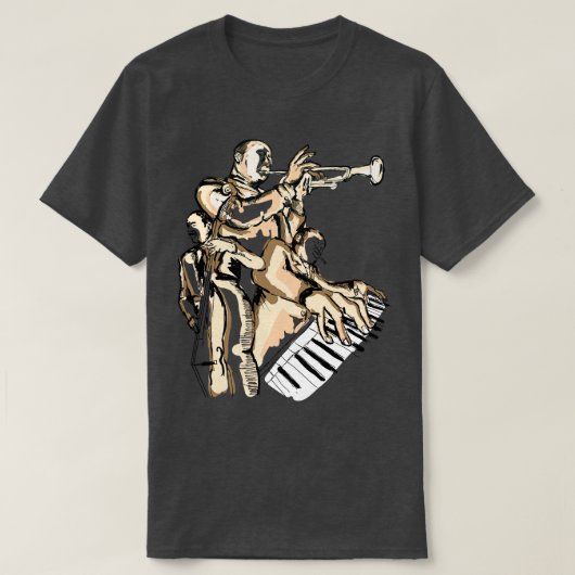 Ik speel jazz muziek t-shirt (Design voorkant)