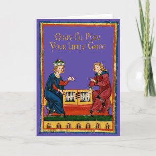 Ik speel je spel feestdagen kaart