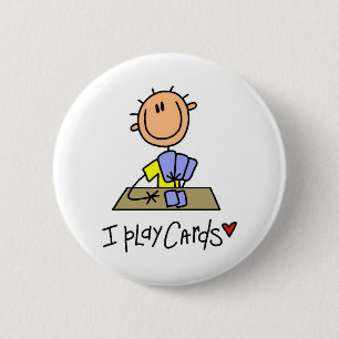 Ik speel kaarten ronde button 5,7 cm