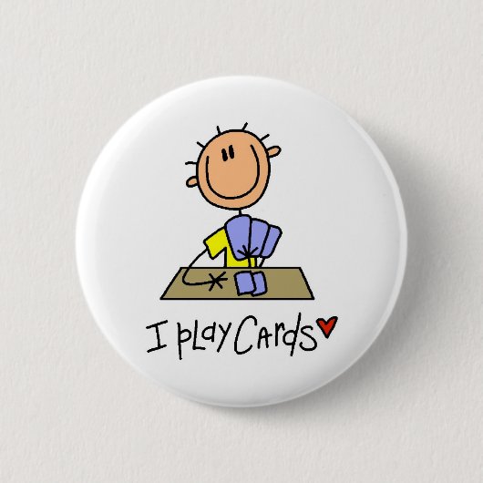 Ik speel kaarten ronde button 5,7 cm (Voorkant)
