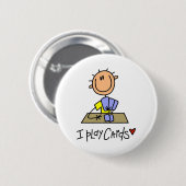 Ik speel kaarten ronde button 5,7 cm (Voorkant /achterkant)