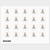 Ik speel kaarten ronde sticker (Vel)