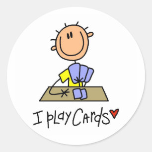 Ik speel Kaarten Ronde Sticker