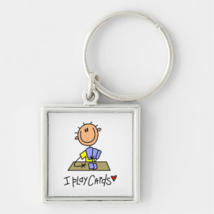 Ik Speel Kaarten T-shirts en Cadeaus Sleutelhanger