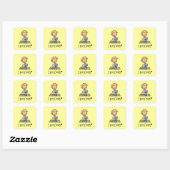 Ik speel kaarten vierkante sticker (Vel)