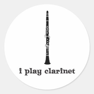 Ik speel klarinet ronde sticker