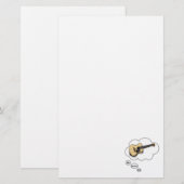 Ik speel liever Aoustic Guitar Briefpapier (Voorkant / Achterkant)