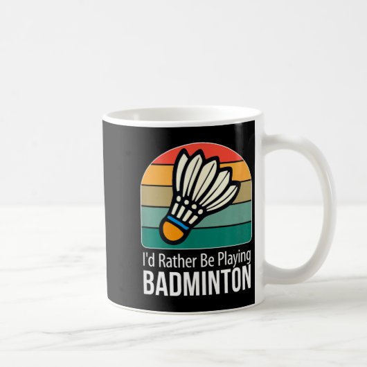 Ik Speel Liever Badminton - Koffiemok (Rechts)