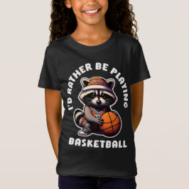 Ik Speel Liever Basketbal Grappig Wasbeer Cadeau T-shirt