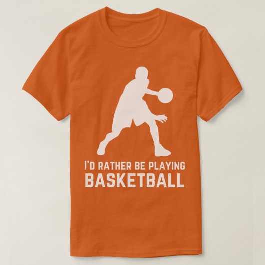 Ik speel liever basketbal t-shirt (Design voorkant)