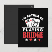 Ik speel liever brug. briefkaart (Voorkant / Achterkant)