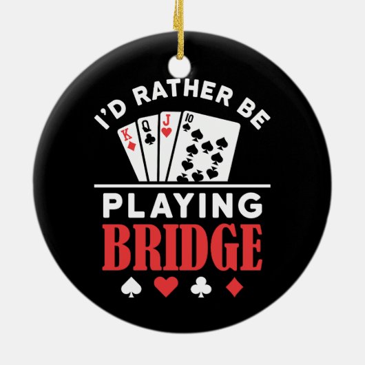 Ik speel liever brug. keramisch ornament (Achterkant)