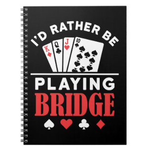 Ik speel liever brug. notitieboek