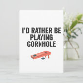 Ik speel liever Cornhole Grappig sportcadeau  Kaart (Staand voorkant)