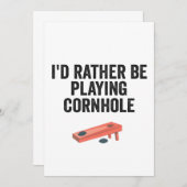 Ik speel liever Cornhole Grappig sportcadeau  Kaart (Voorkant / Achterkant)