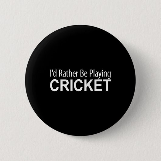 Ik Speel Liever Cricket - Ronde Button 5,7 Cm (Voorkant)
