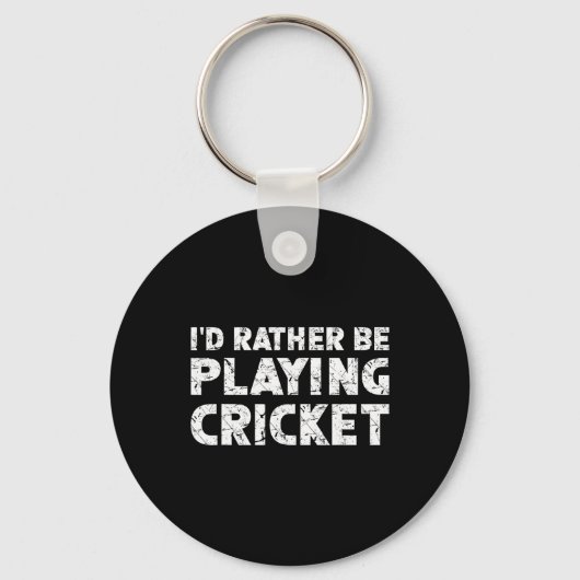 Ik Speel Liever Cricket Sleutelhanger (Voorkant)