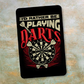 Ik speel liever darts 4" x 6" flexibel magneet