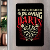 Ik speel liever darts 4" x 6" flexibel magneet