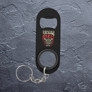 Ik speel liever Darts Sleutelhanger Bottle Opener Mini Flessenopener