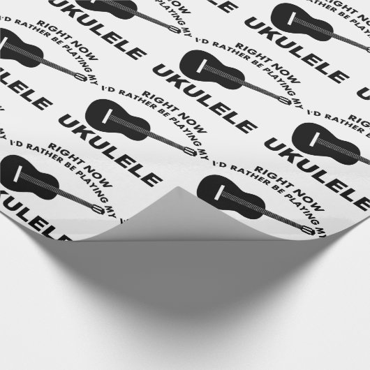 Ik speel liever de UKULELE. Cadeaupapier (Hoek)