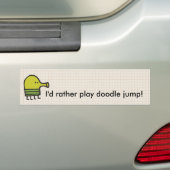 Ik speel liever doedelspringen! bumpersticker (Op auto)