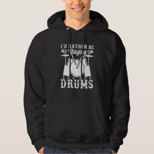 Ik Speel Liever Drums Drumstel Muziekinstrument Hoodie