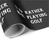 Ik speel liever golfinpakpapier - zwart cadeaupapier (Rol Hoek)