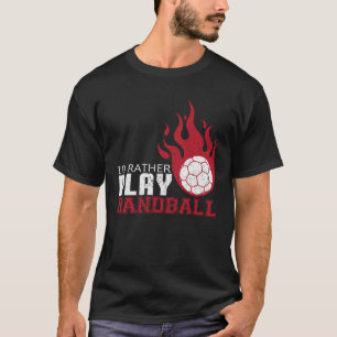 Ik speel liever handbal retro handbal PL T-shirt