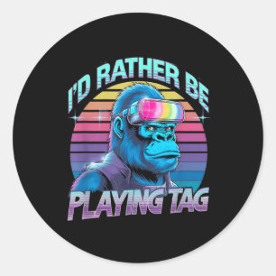 Ik speel liever Label gorilla VR-gamer gorilla