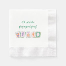 Ik speel liever Mahjong Napkins Servet