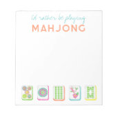 Ik speel liever Mahjong Notitieblok (Voorkant)
