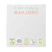 Ik speel liever Mahjong Notitieblok (Voorkant)