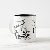 Ik speel liever mijn mok. tweekleurige koffiemok (Voorkant links)