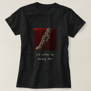 Ik speel liever oboemmuziekslogan t-shirt