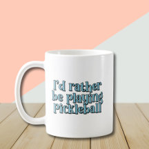 Ik speel liever pickleball Blue Retro Text