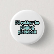 Ik speel liever pickleball Blue Retro Text